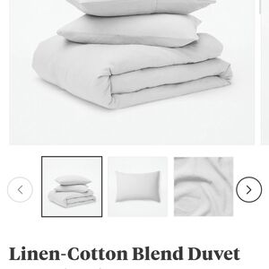 Tuft & Needle Linen-Cotton Blend Duvet Set - Cream
